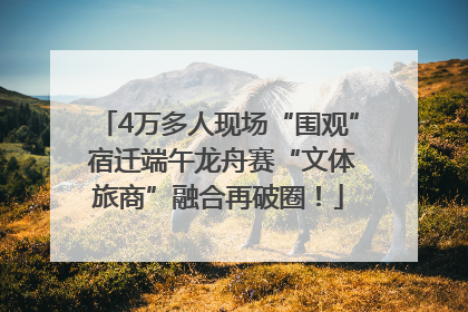 4万多人现场“围观” 宿迁端午龙舟赛“文体旅商”融合再破圈！