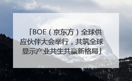 BOE（京东方）全球供应伙伴大会举行，共筑全球显示产业共生共赢新格局